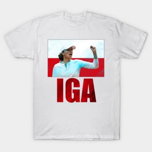 Iga Swiatek Tennis Player #1 US Open Polish Poland Female Tennis Women's Tennis T-Shirt